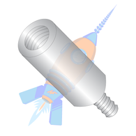 6-32 x 1/4 One Quarter Round Male Female Standoff Brass Nickel