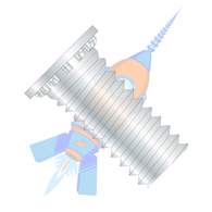 1/4-20 x 1/2 Self Clinching Stud Full Thread Hardened Steel Heat Treat Zinc