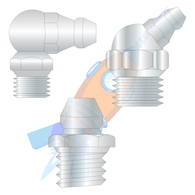 1/8-27 x .750 Grease Fitting 7/16 Hex 1/8-27 SPL Pipe Thread Zinc ROHS Hole Size .373-.380