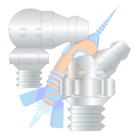 1/4-28 x .844 Grease Fitting 3/8 Hex 1/4-28 SAE-LT Taper Thread Zinc ROHS