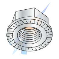 M16-2.00 Din 6923 Metric Class 8 Hex Flange Nut Serrated Zinc