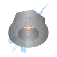 10-32 Serrated Flange Hex Lock Nuts Case Hardened HR15N 78/90 Black Oxide