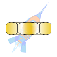 5/8-11 MS51967 Military Finished Hex Nut Coarse Thread Grade C Cadmium Yellow DFAR GR8