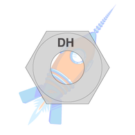 1/2-13 Heavy Hex Structural Nuts A563DHG Hot Dipped Galvanized