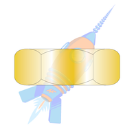 5/8-18 Hex Jam Nut Grade 8 Zinc Yellow