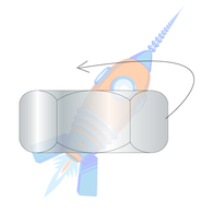 5/16-18 Left Hand Threaded Hex Nut Zinc