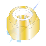 3/8-16 NE Nylon Insert Hex Lock Nut Zinc Yellow