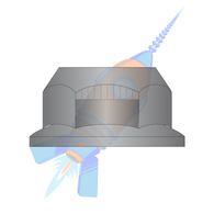 3/4-10 Stover Equivalent Lock Nut Automation Style with Flange Grade G Black Phosphate