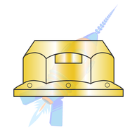 1/2-13 Regular Flange Top Lock Hex Nut Grade G Zinc Yellow