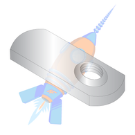 8-32 Weld Nuts with .625 Tab Base 18-8 Stainless Steel