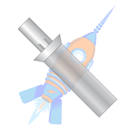 5/32 x 1/2 Countersunk Aluminum Drive Rivet with Stainless Steel Pin