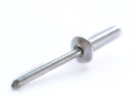 1/8 x .06-.12 Steel Rivet with Steel Mandrel with White Eyelet