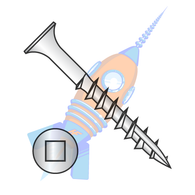 12-8 x 2-1/2 Bugle Square Drive Course Thread Type 17 Point Deck Screw 18-8 Stainless Steel