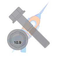 M10-1.5 x 70 DIN 6921 Class 10.9 Metric Flange Bolt Screw Non Serrated Plain