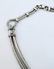 VINTAGE ESTATE 800 SILVER ROPE CHAIN NECKLACE