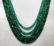 212 cts Natural Emerald gemstones beads strands necklace