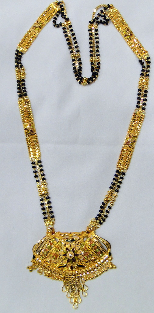 22 K Solid Gold Mangalsutra Necklace Chain Ethnicjewelart