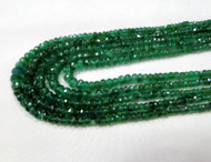 179 cts Natural Emerald gemstones beads strands necklace