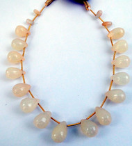 vintage 175 CT MOON STONE DROPS STRAND NECKLACE