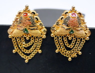 22 K solid gold earrings ear studs jewelry 9262