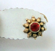 ANTIQUE 22 K SOLID GOLD NOSE STUD TRIBAL JEWELRY