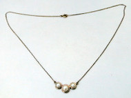 Vintage 9 k yellow gold pearl necklace jewelry