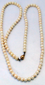 14 k clasp genuine creamy pearl necklace strand