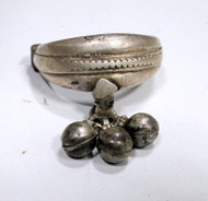 vintage antique Tribal old silver solid  big toe ring ethnic