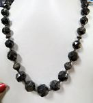 611 ct Faceted Garnet gemstones with silver beads necklace