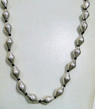 925 sterling silver long beads necklace 6982