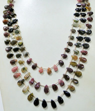 250 ct Tourmaline gemstone drop beads strands necklace