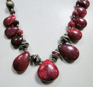 175 CT uncut Ruby gemstone beads necklace strand 7048