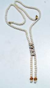 Designer pearl & 14 K gold clasp necklace Jewellery
