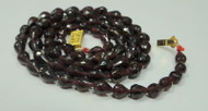 125 ct faceted garnet gemstone drop beads necklace strand