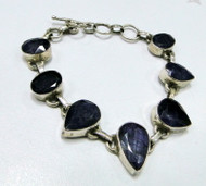 925 sterling silver Sapphire gemstone bracelet jewellery