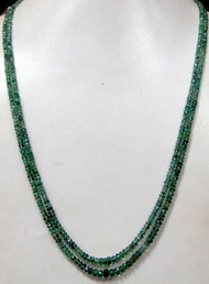 75 cts Natural genuine Microfaceted Colambian Emerald strands necklace