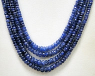 305 cts natural blue sapphire gemstone 4 strands necklace
