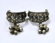 Vintage antique old silver big toe rings dance jewellery