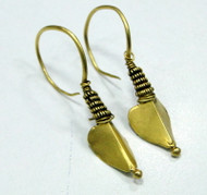 vintage antique pure solid gold earrings pair ethnic tribal