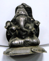 Antique 925 sterling silver Lord Ganesha statue Hindu icon 8201