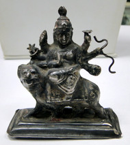 vintage antique old silver Durga goddess figurines statue