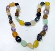 Tumbled Necklace~Multicolor gemstones strand