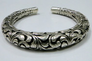 ethnic 925 sterling silver bangle bracelet cuff