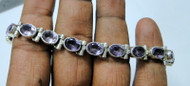 925 sterling silver Amethyst gemstone  bracelet