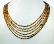 125 cts Natural Tourmaline gemstones 6 strands necklace