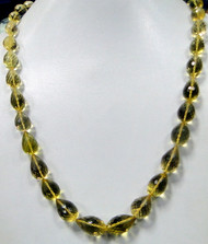 Lemon topaz faceted gemstones beads strand  necklace 300 carats