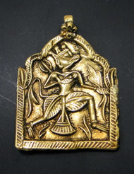 antique gold pendant tribal Hanuman 24 K gold pendant necklace