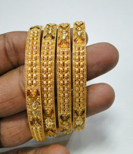 22 K solid gold bangles bracelet set of 4 pcs
