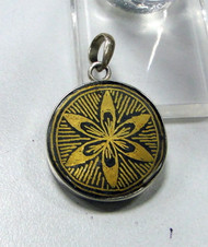 vintage gold silver pendant bidaree work 9169