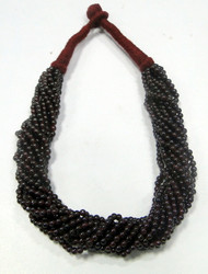 Garnet beads twisted multiple strands necklace 9811